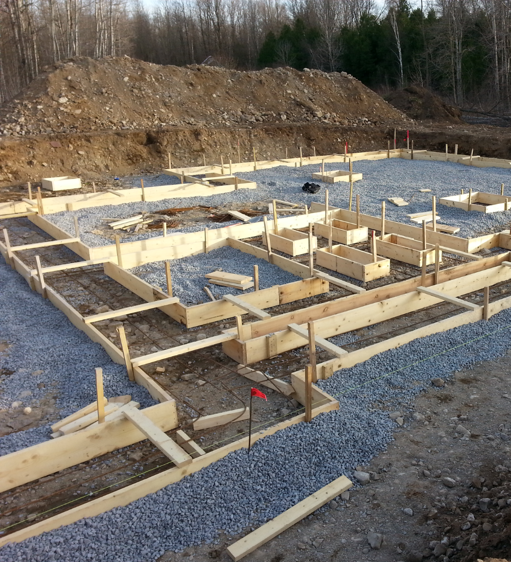 concrete footings and foundation